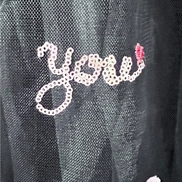 NWT Zero Degrees Celsius Ladies Tulle Sequin Love Hearts Skirt Size XS - Picture 6 of 8